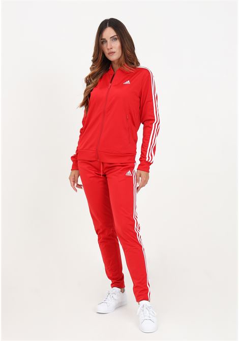Tuta sportiva Essentials 3-Stripes rossa da donna ADIDAS PERFORMANCE | IJ8784.